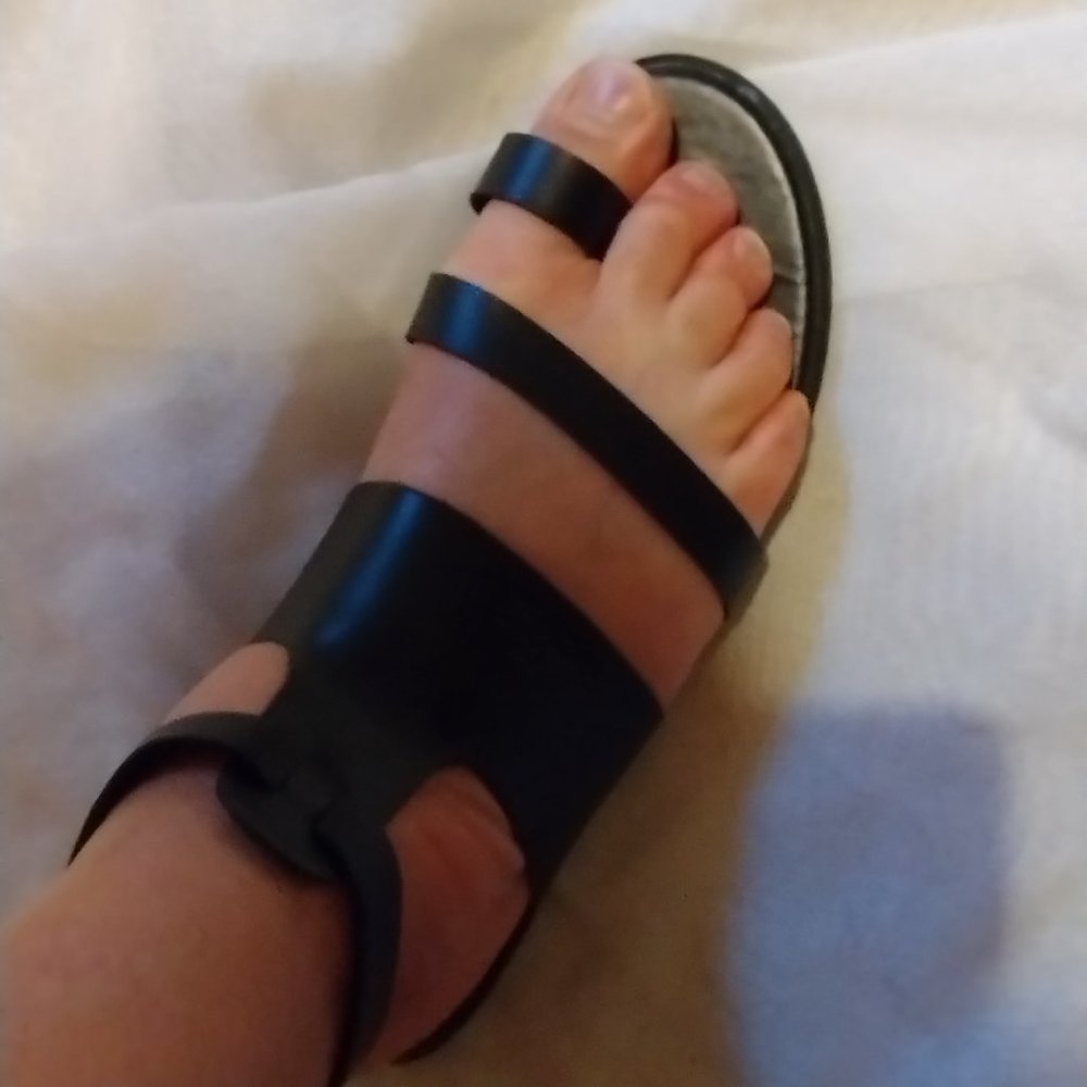 Vegan leather strappy sandals